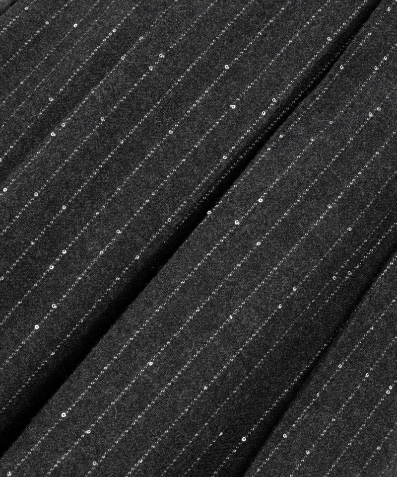 Machka Metallic-Thread Midi Skirt Anthracite