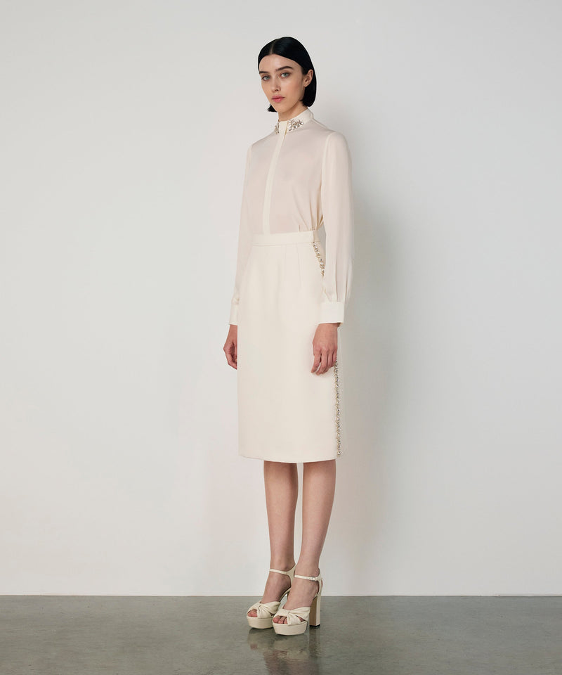 Machka Embellished Skirt Ecru
