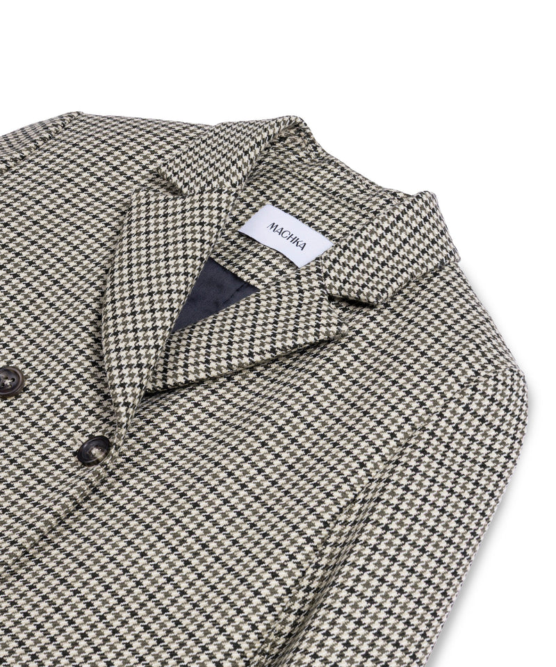 Machka Wool Blazer With Houndstooth Pattern Green