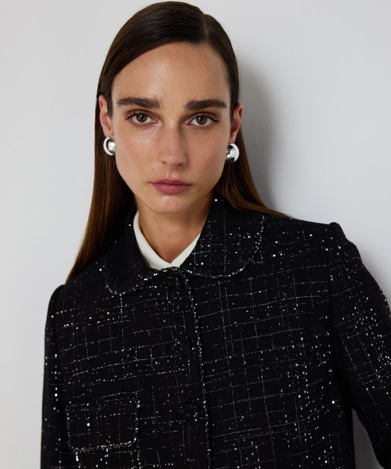 Machka Metallic Thread Jacket Black