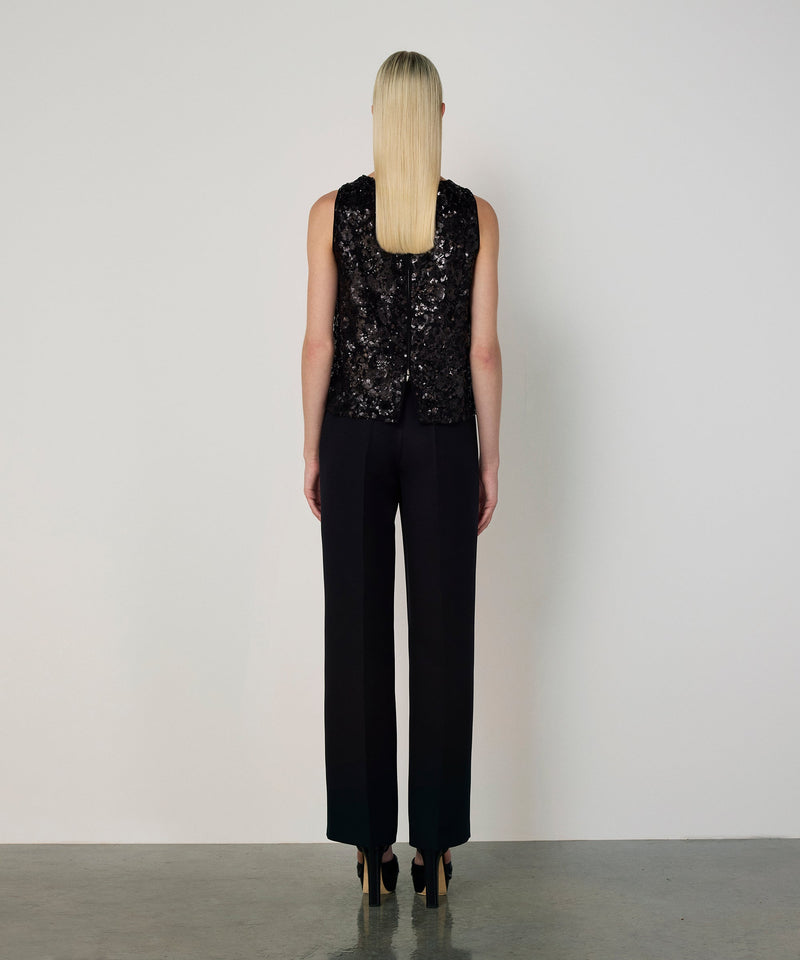 Machka Sequin Blouse Black