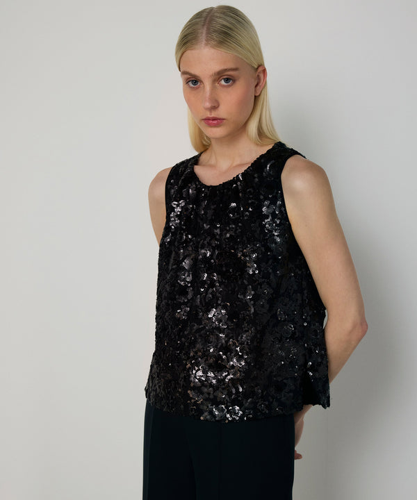 Machka Sequin Blouse Black