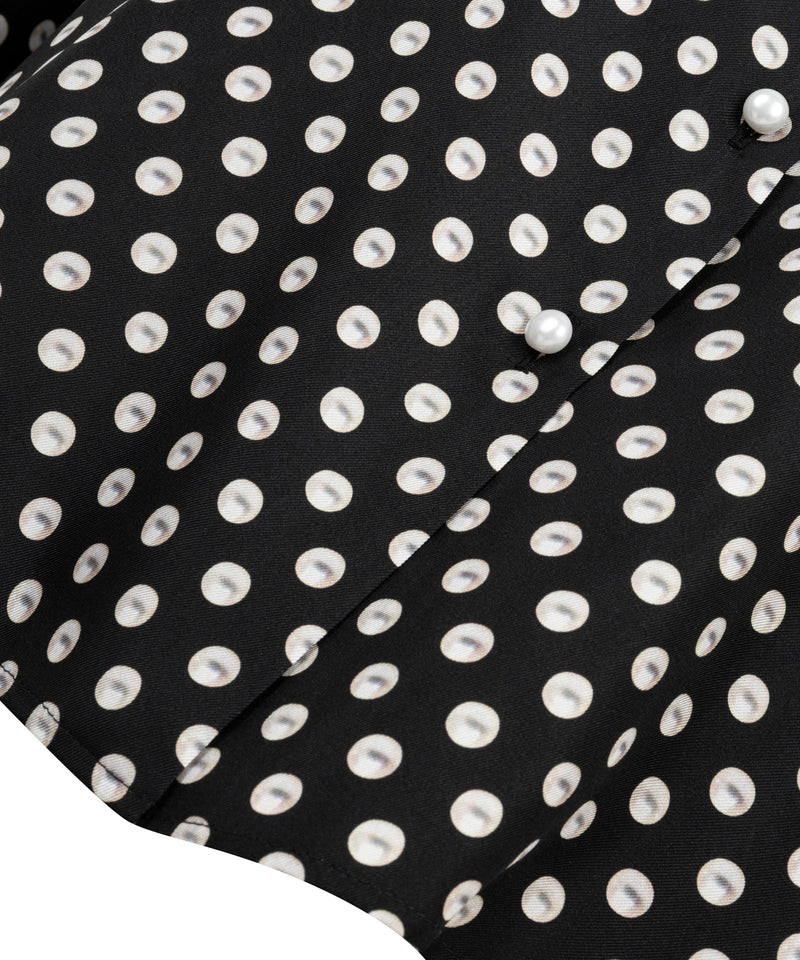 Machka Patterned Silk Blouse Black