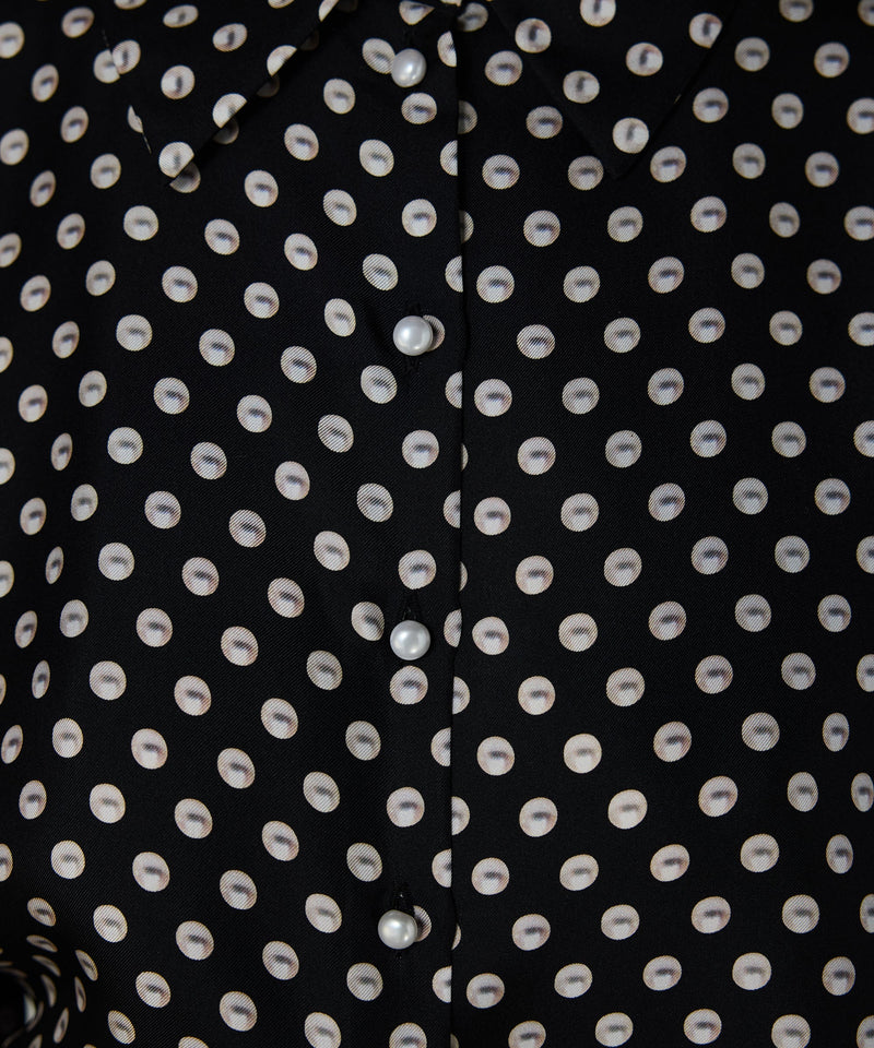 Machka Patterned Silk Blouse Black