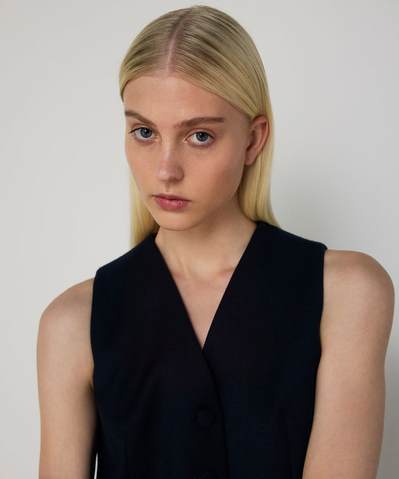 Machka V-Neck Vest Navy