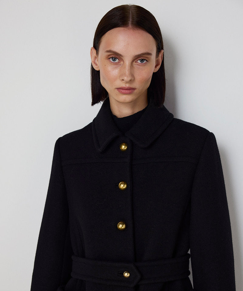 Machka Belted Coat With Large Pockets Black