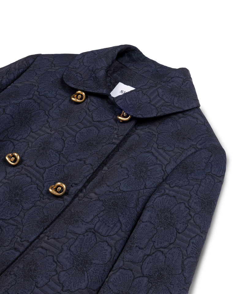 Machka Jacquard Wrap Coat Navy