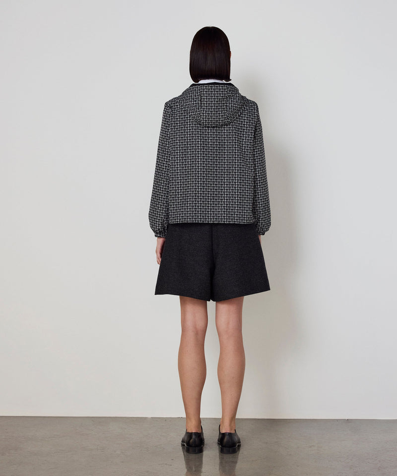 Machka Monogram Print Jacket Black