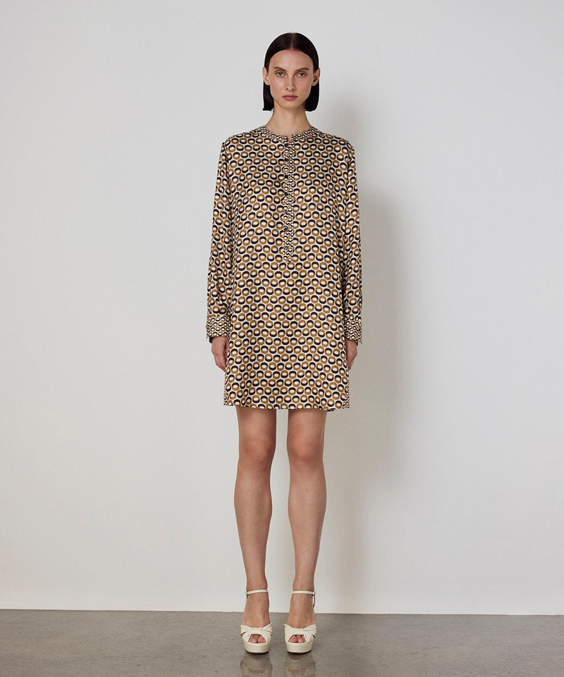 Machka Patterned Silk Tunic Cinnamon