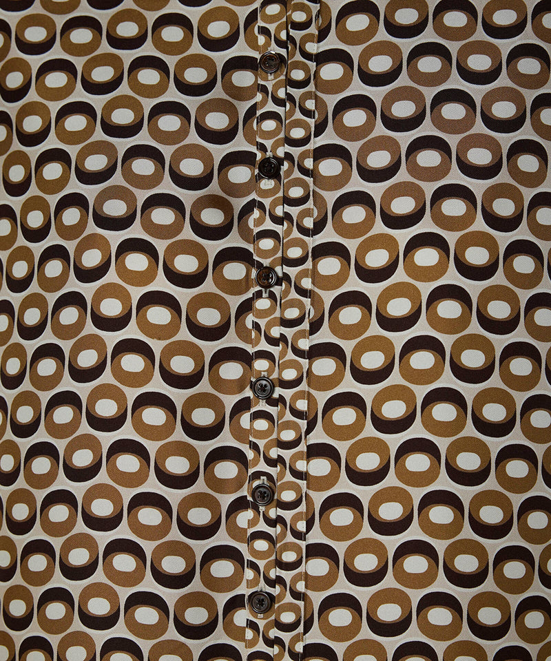 Machka Patterned Silk Tunic Cinnamon