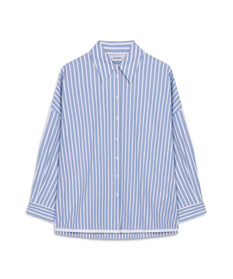 Machka Striped Oversize Shirt Blue