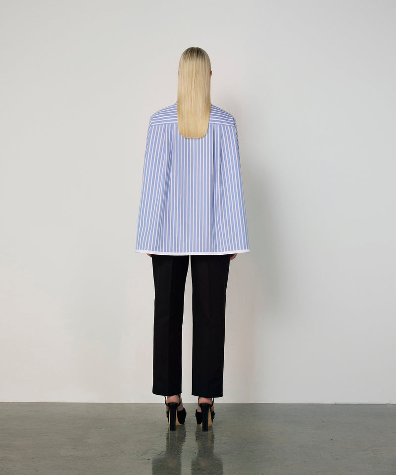 Machka Striped Oversize Shirt Blue