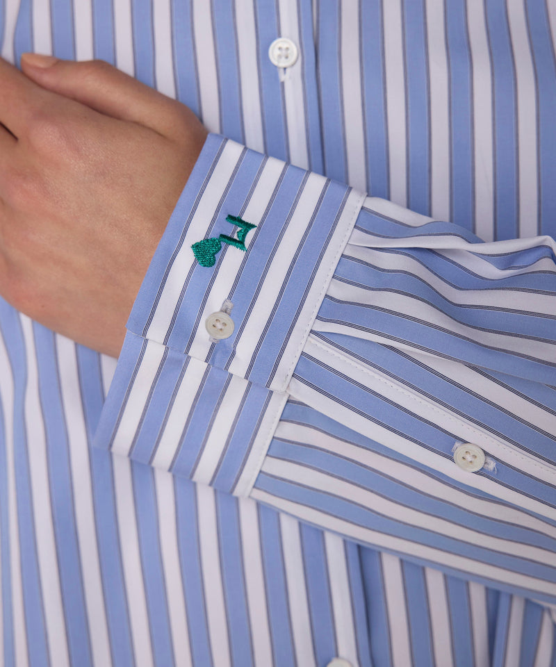 Machka Striped Oversize Shirt Blue