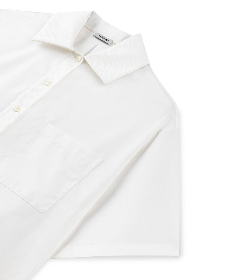 Machka Ruffled Poplin Blouse White