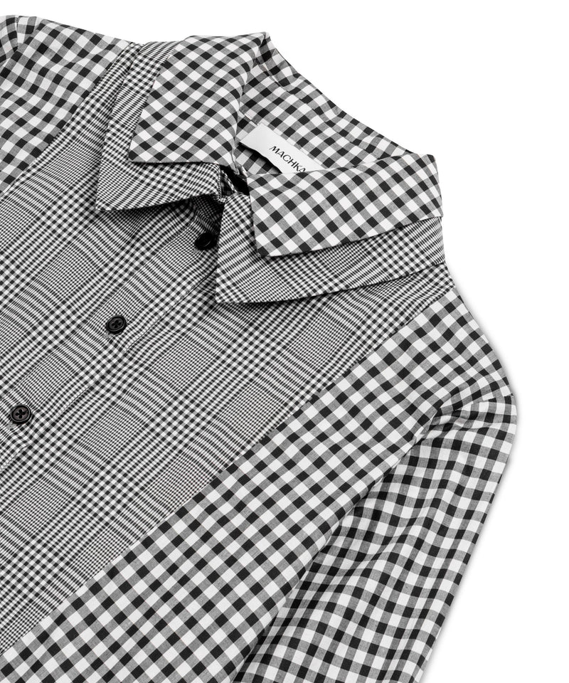 Machka Pattern Mix Poplin Shirt Black