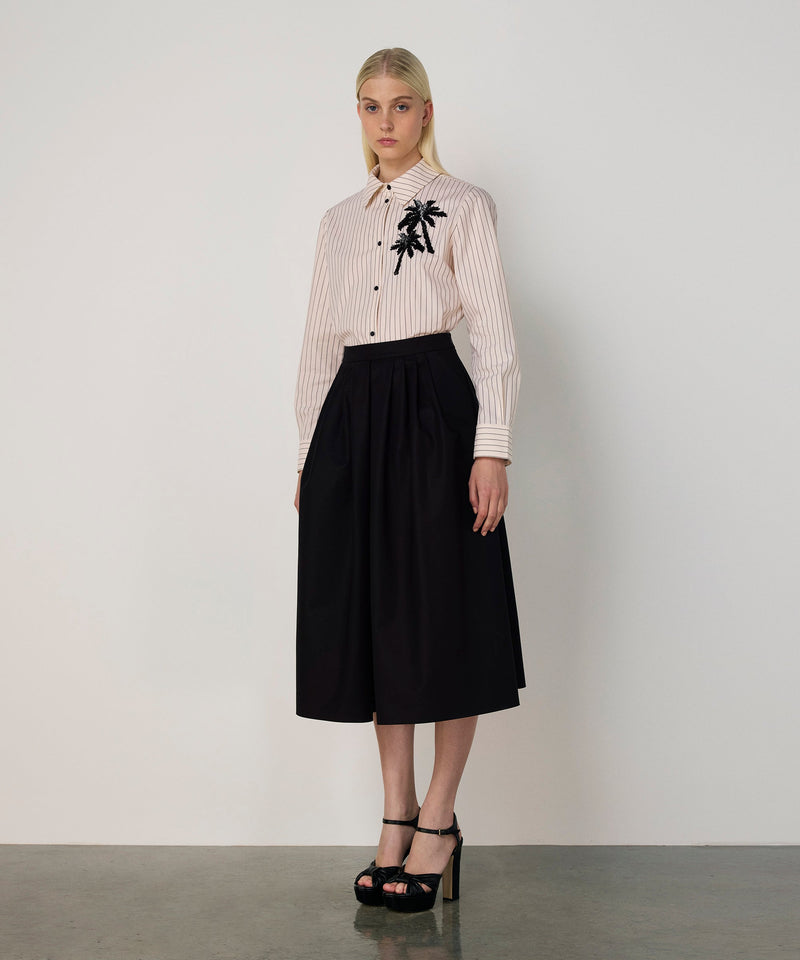 Machka Patterned And Embroidered Shirt Beige