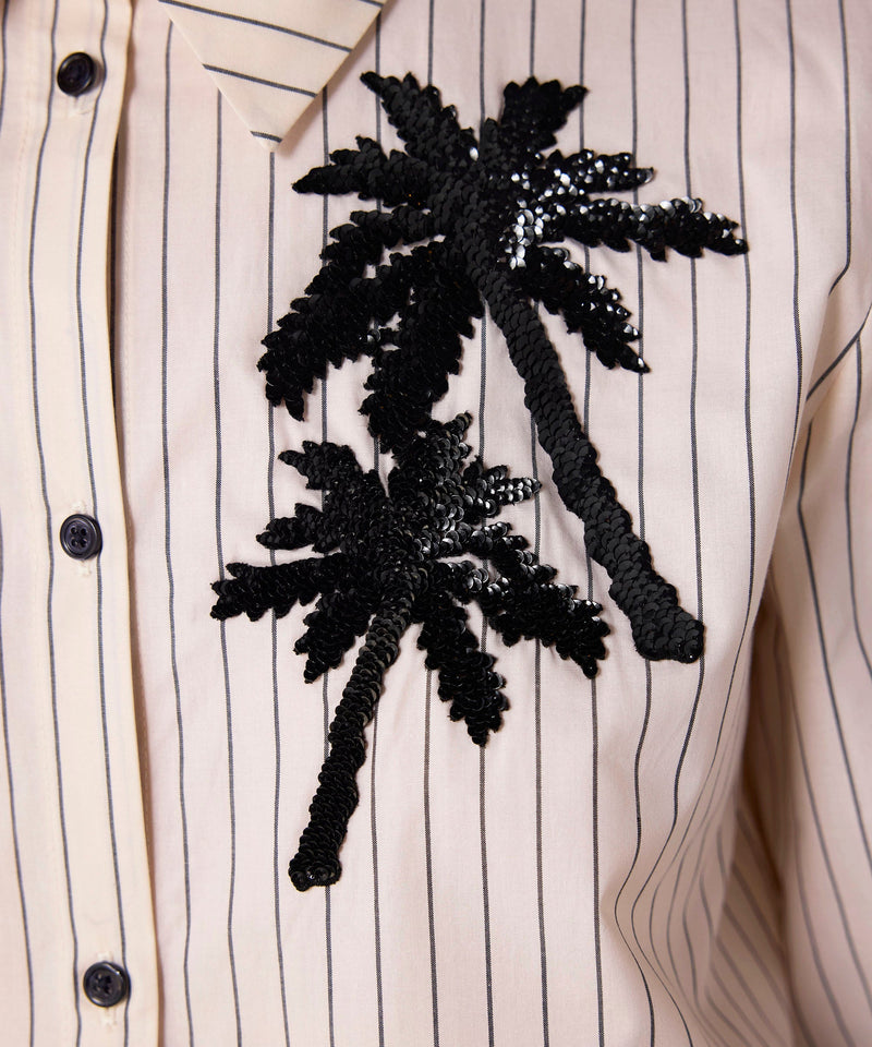 Machka Patterned And Embroidered Shirt Beige