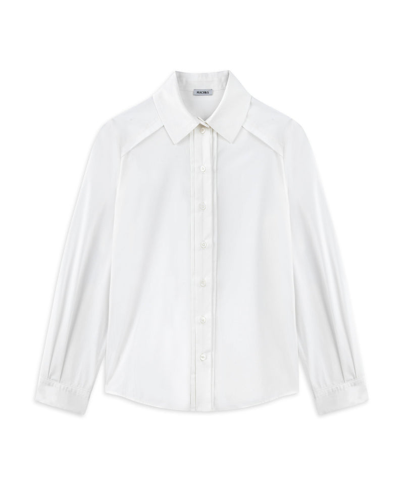 Machka Ribbed Poplin Shirt White