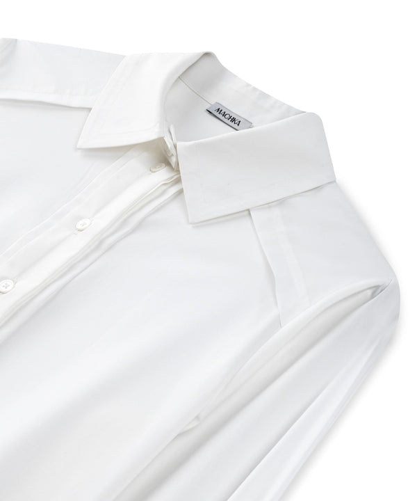 Machka Ribbed Poplin Shirt White