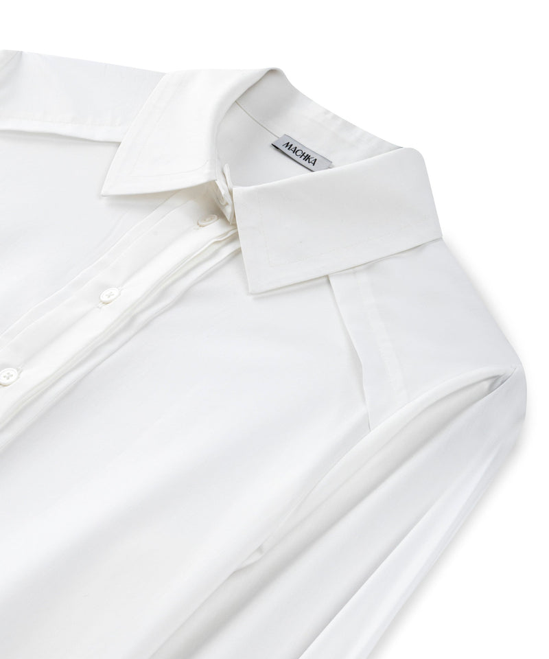 Machka Ribbed Poplin Shirt White