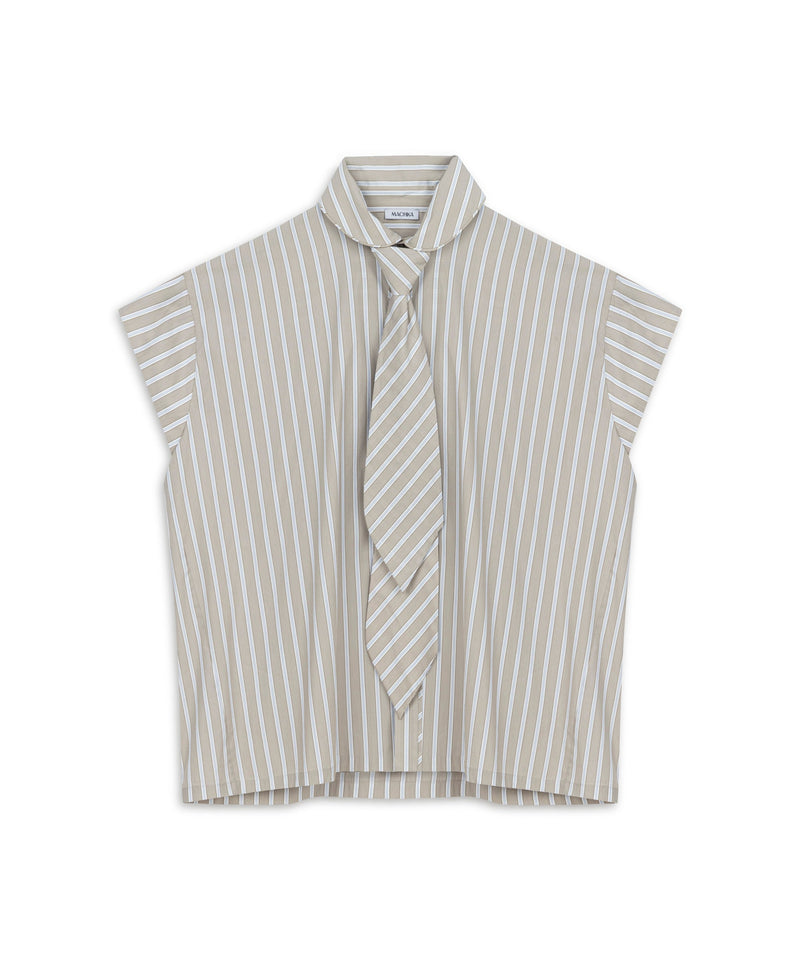 Machka Shirt With Tie Accessory Beige