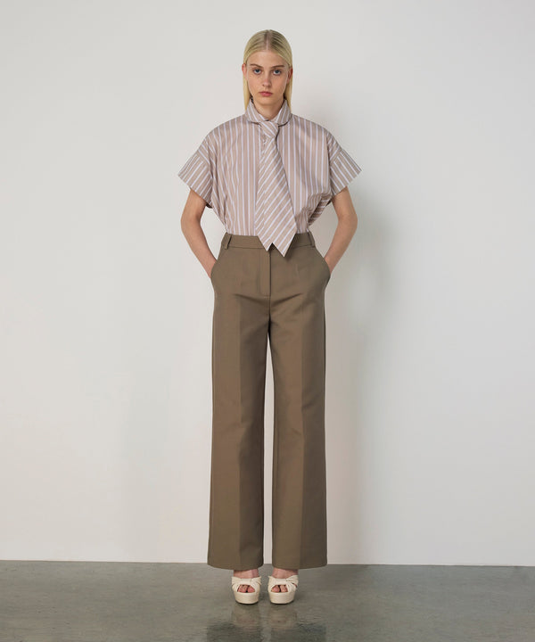 Machka Shirt With Tie Accessory Beige