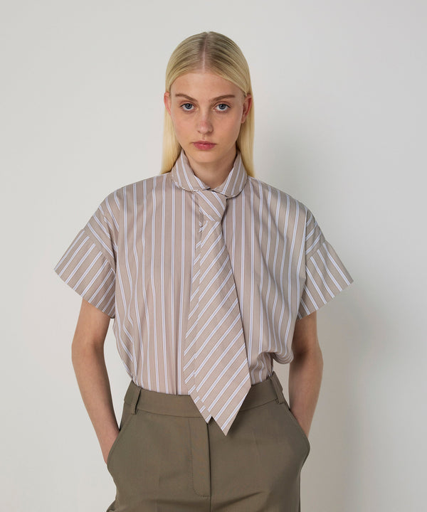Machka Shirt With Tie Accessory Beige