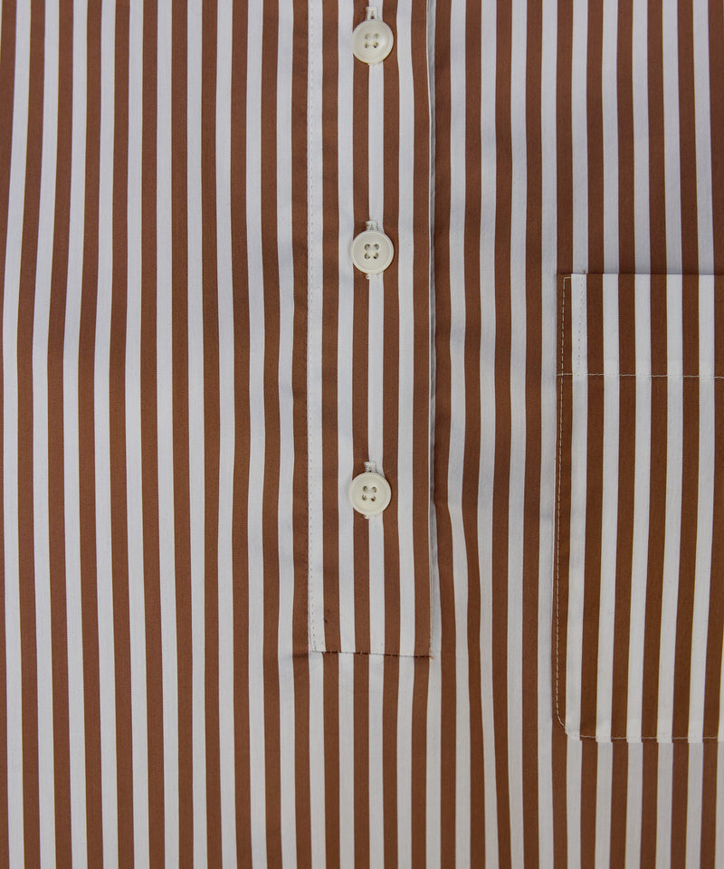 Machka Striped Color Block Shirt Cinnamon