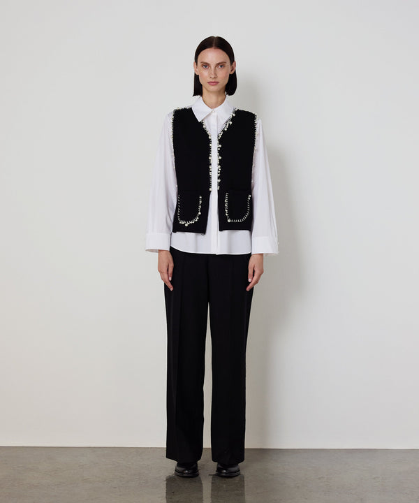 Machka Two-Layer Look Knitwear Black