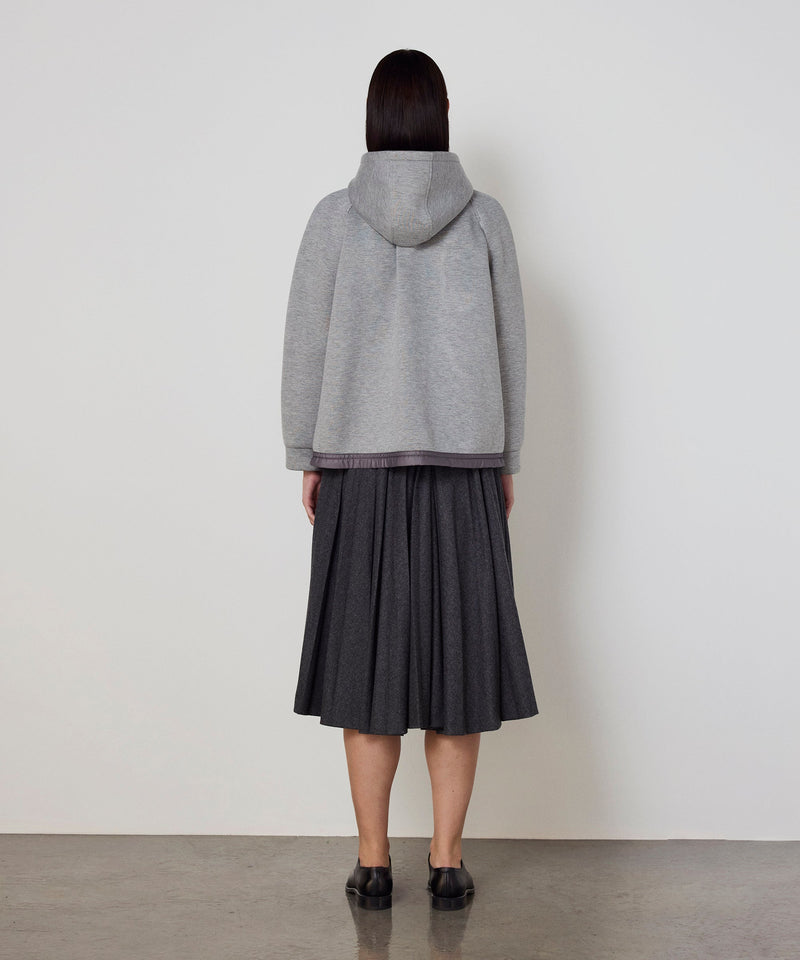 Machka Floral Appliqué Sweatshirt Light Grey Melange