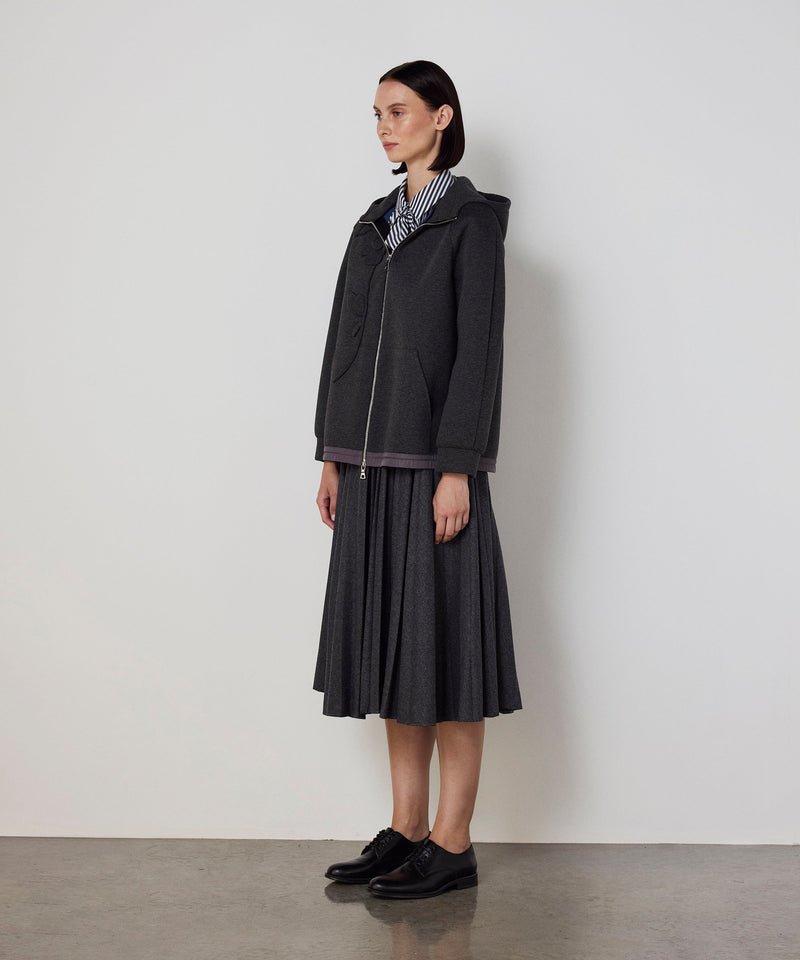 Machka Sweatshirt With Floral Appliqués Anthracite