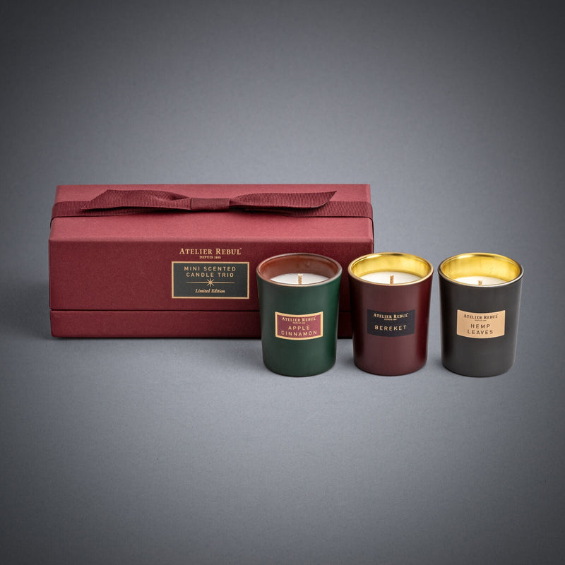 Atelier Rebul Mini Scented Candle Trio Limited Edition 3X65 G Bisous