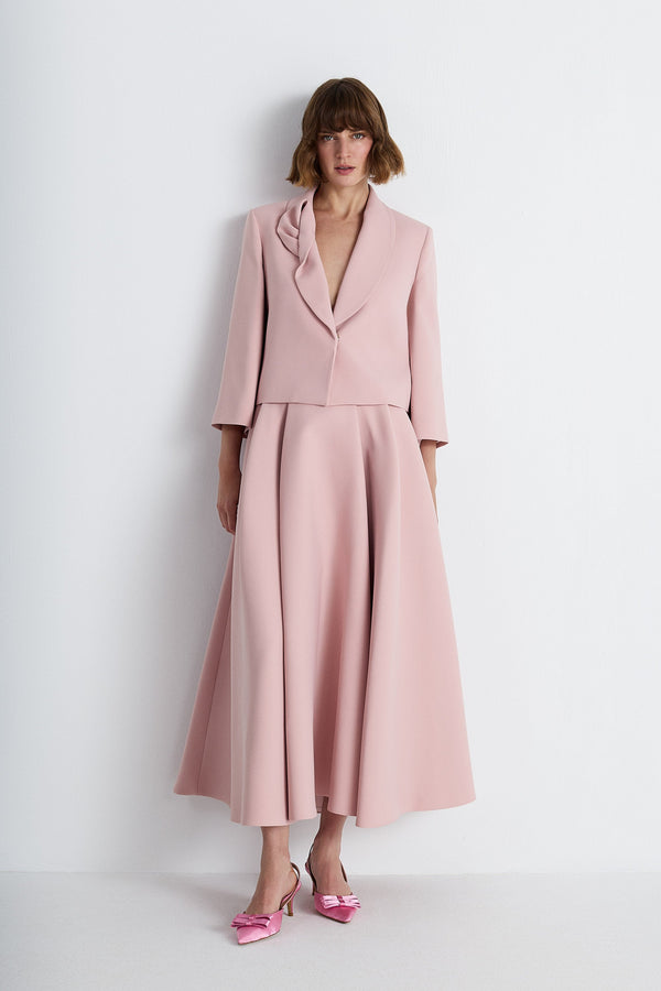 Nean Draped Lapel Tailored Jacket Blush