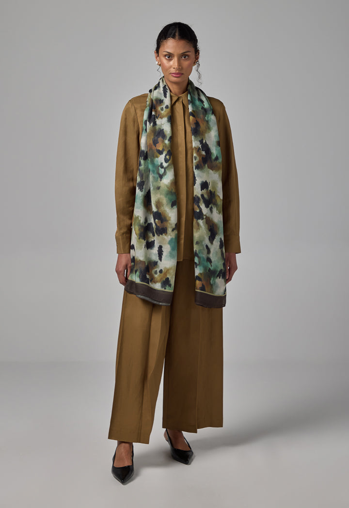 Choice Modern Cheetah Scarf Green