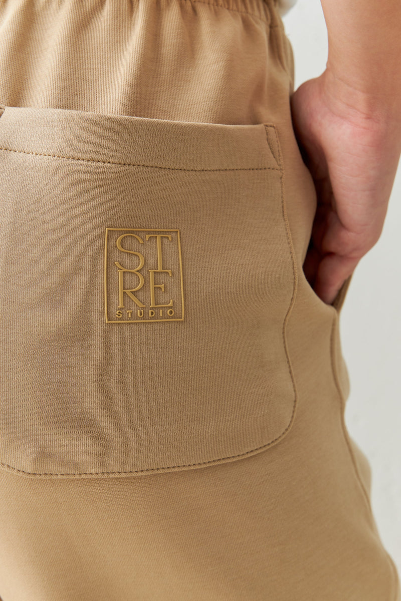 Setre Relaxed Fit Sweatpants With Elastic Ankle Beige