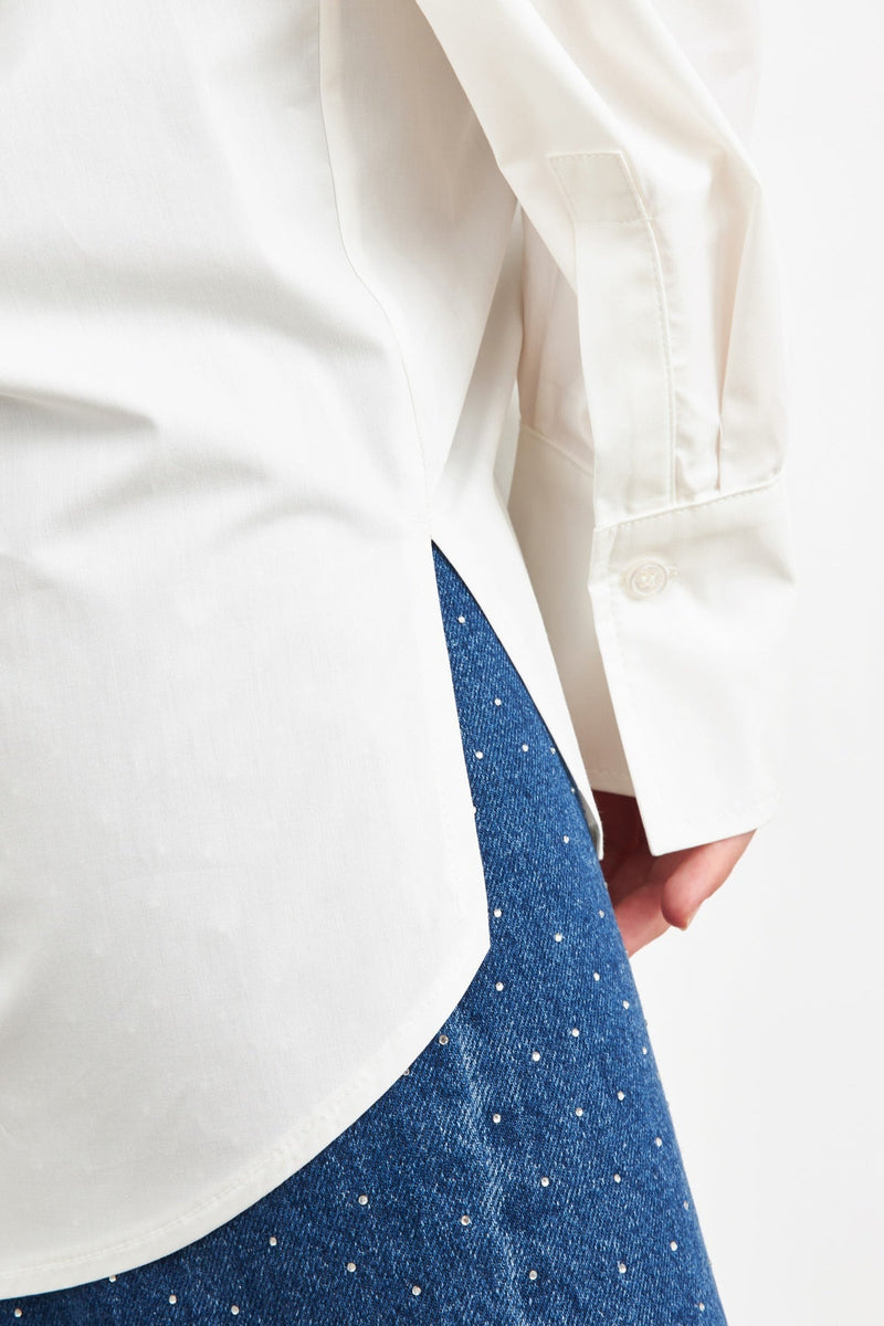 Setre Neck Accessory Detailed Tunic Ecru