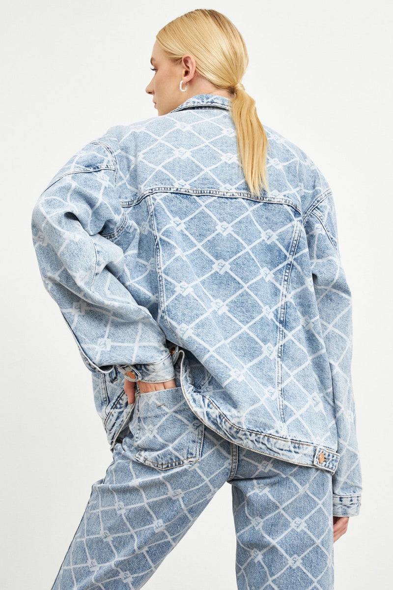 Setre Setre Logo Detailed Denim Jacket Blue