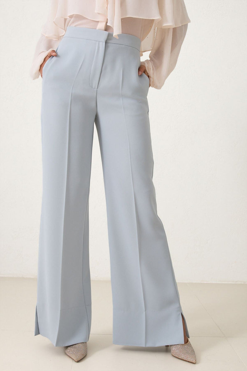 Setre High Waist Trousers With Slit Detail Light Green