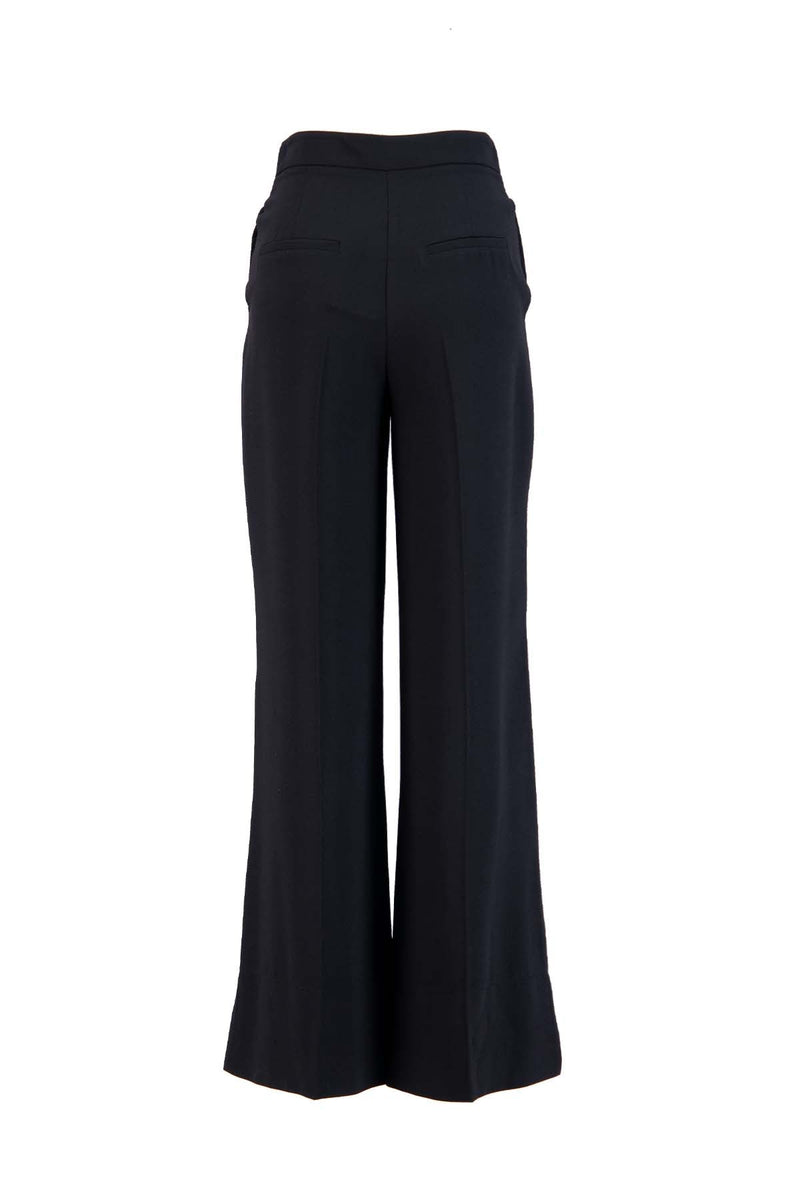 Setre High Waist Trousers With Slit Detail Black