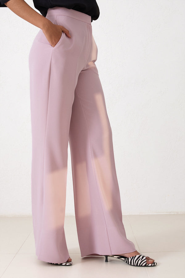 Setre High Waist Trousers With Slit Detail Powder Pink