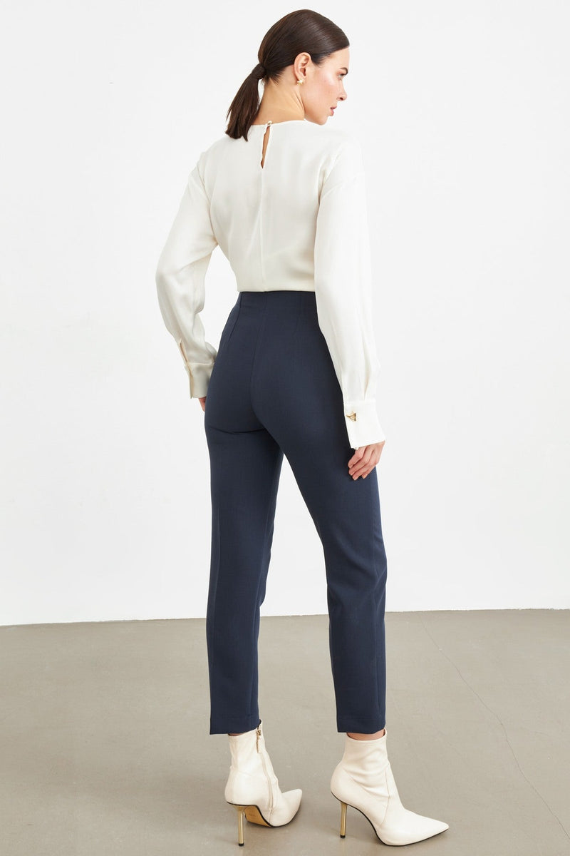 Setre Sleek Fit Pants With Pocket Detail Navy