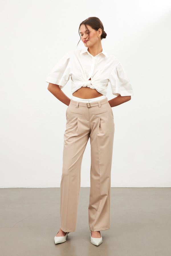 Setre Comfortable Fit Trousers Beige