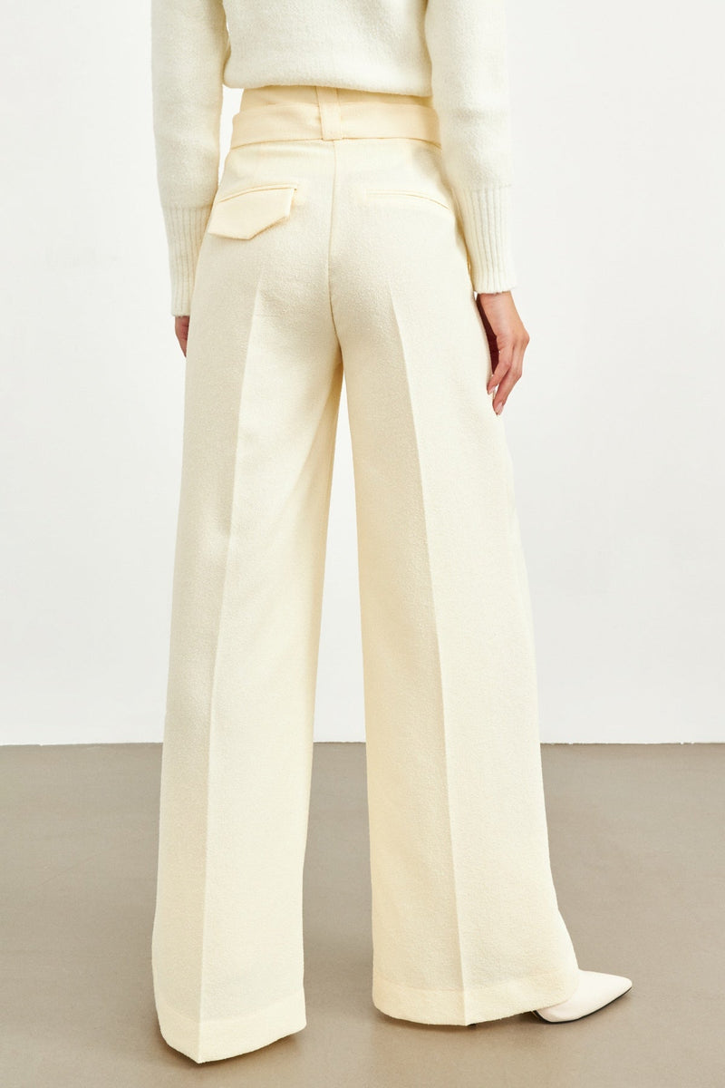 Setre Accessory Belt Detailed Trousers Cream