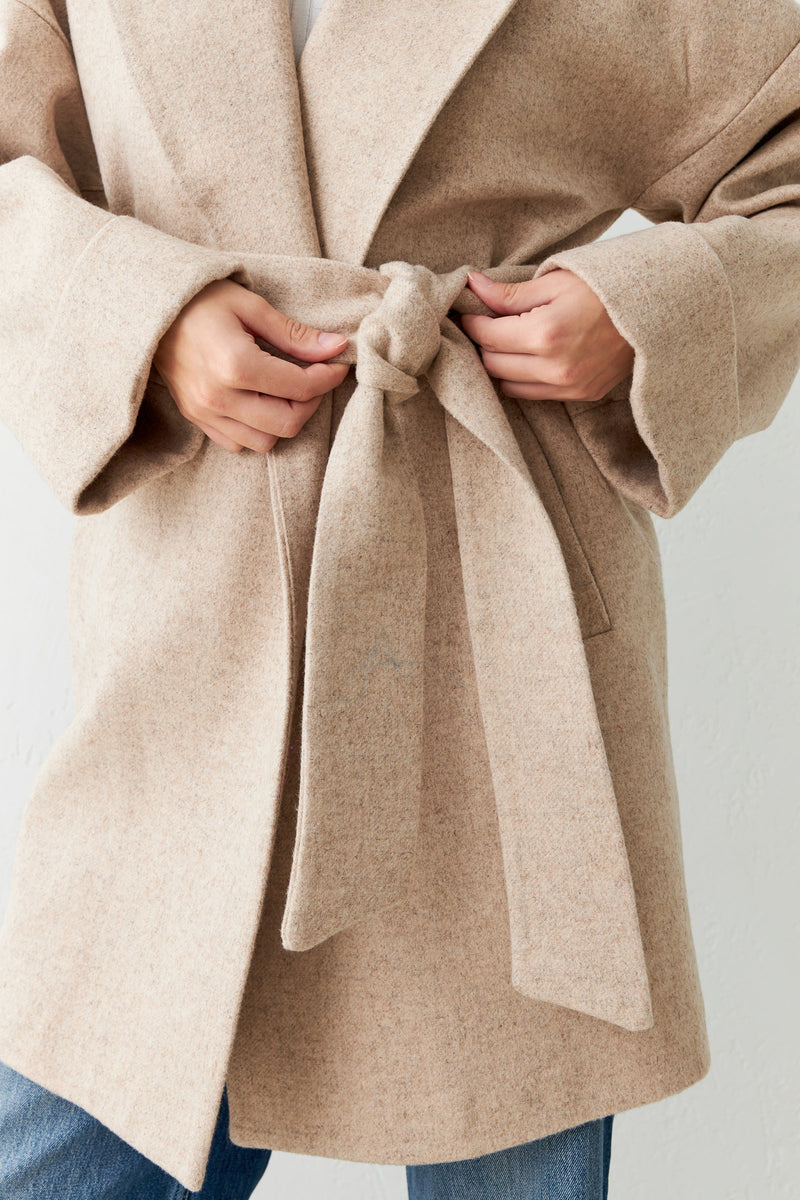 Setre Coat With Belt Detail Beige