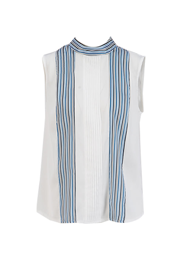 Setre Sleeveless Stripe Blouse Ecru