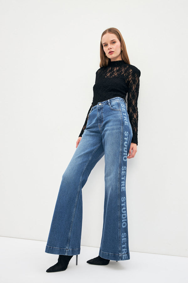 Setre Jeans With Side Stripe Detail Blue