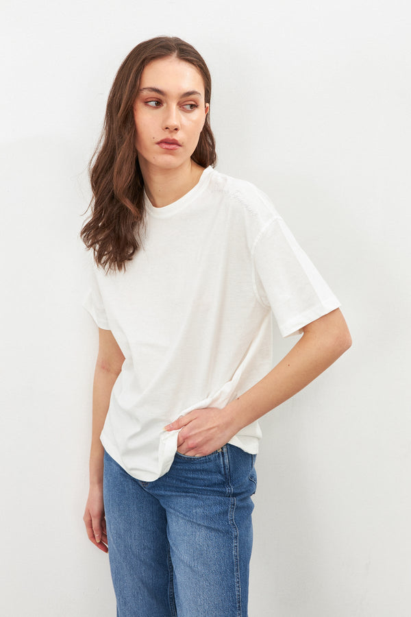 Setre Embroidery Detailed T-Shirt White