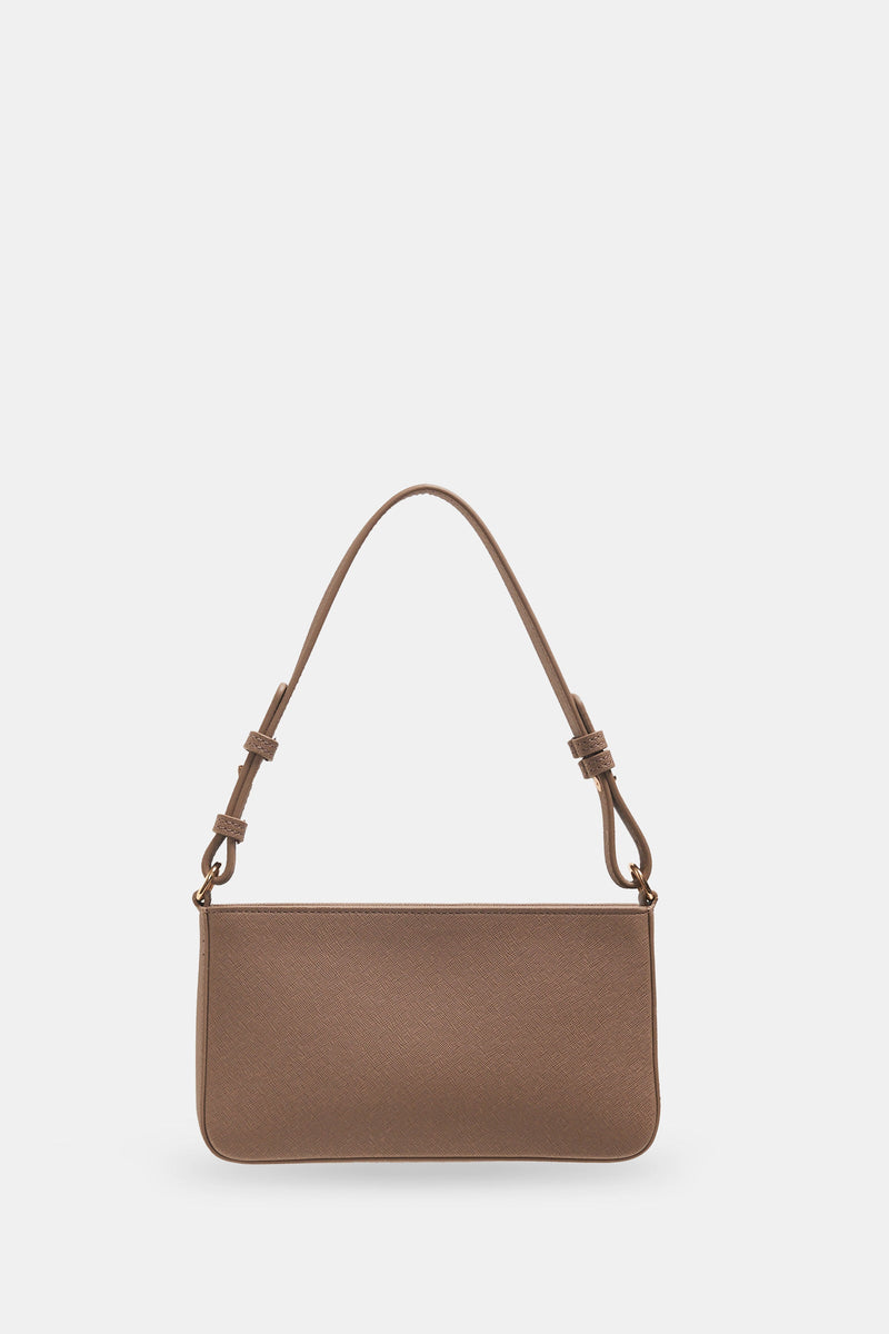 Setre Shoulder Bag With Belt Detail Dark Beige