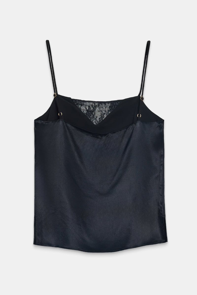 Setre Two-Tone Strappy Top Black