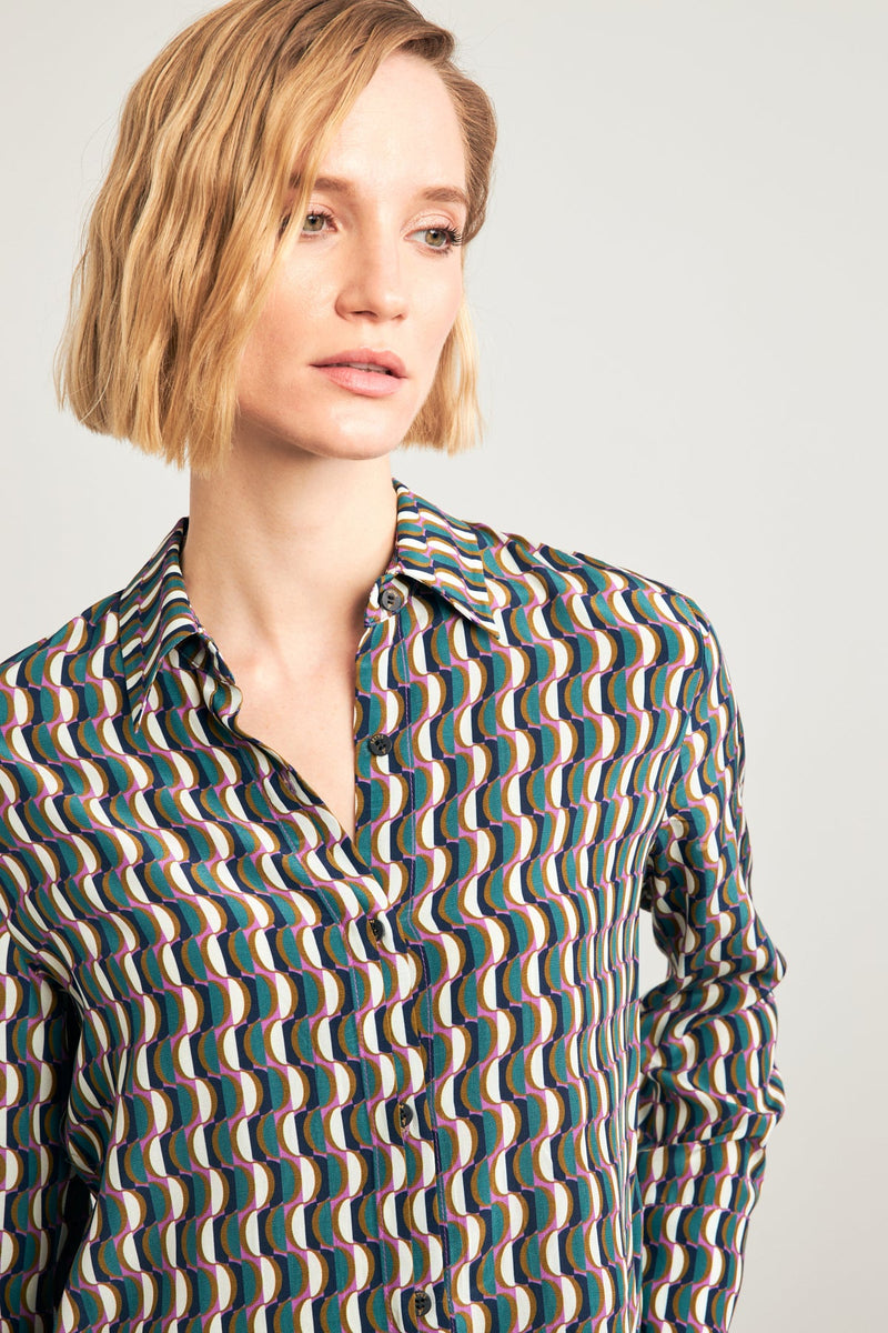 Setre Geometric Pattern Shirt Mint